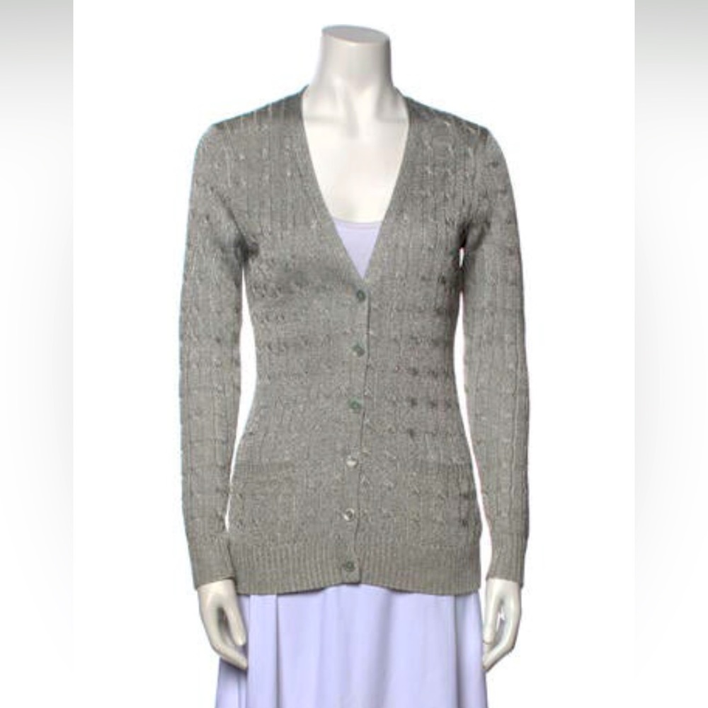 Ralph Lauren Black Label Metallic V-neck cardigan - M